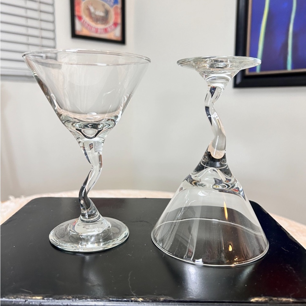 Set of 2 Martini Z-stem glasses
